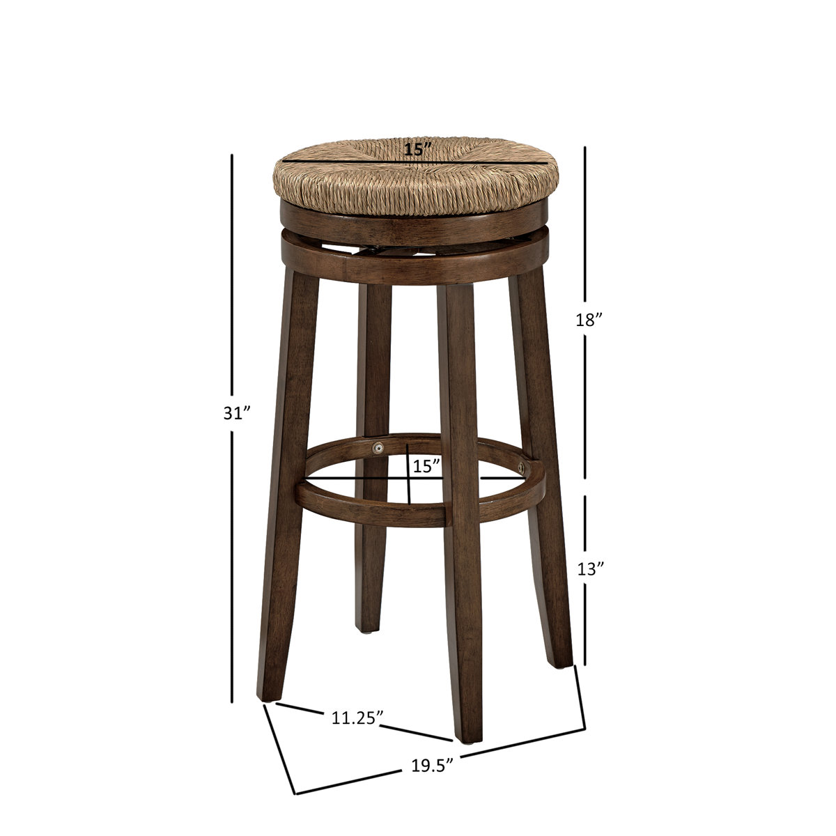 Sand & Stable Granville Swivel Bar & Counter Stool & Reviews Wayfair
